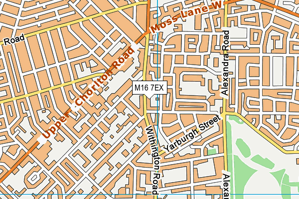 M16 7EX map - OS VectorMap District (Ordnance Survey)