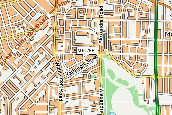 M16 7FF map - OS VectorMap District (Ordnance Survey)