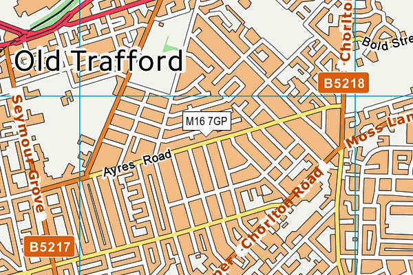 M16 7GP map - OS VectorMap District (Ordnance Survey)