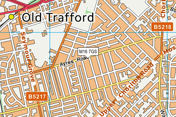 M16 7GS map - OS VectorMap District (Ordnance Survey)