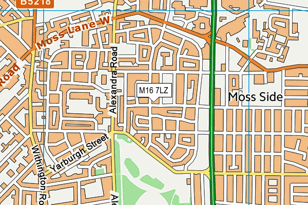 M16 7LZ map - OS VectorMap District (Ordnance Survey)