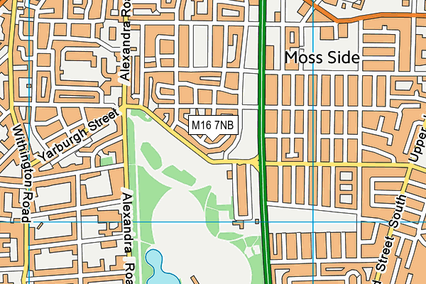 M16 7NB map - OS VectorMap District (Ordnance Survey)
