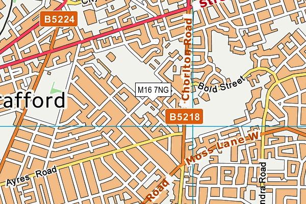 M16 7NG map - OS VectorMap District (Ordnance Survey)