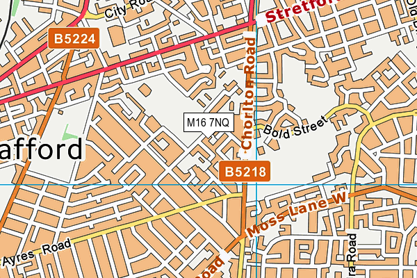 M16 7NQ map - OS VectorMap District (Ordnance Survey)