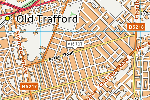 M16 7QT map - OS VectorMap District (Ordnance Survey)