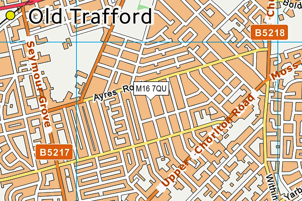 M16 7QU map - OS VectorMap District (Ordnance Survey)