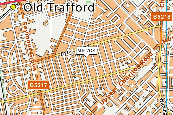 M16 7QX map - OS VectorMap District (Ordnance Survey)