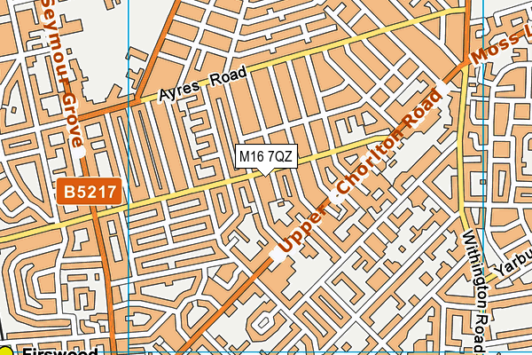 M16 7QZ map - OS VectorMap District (Ordnance Survey)