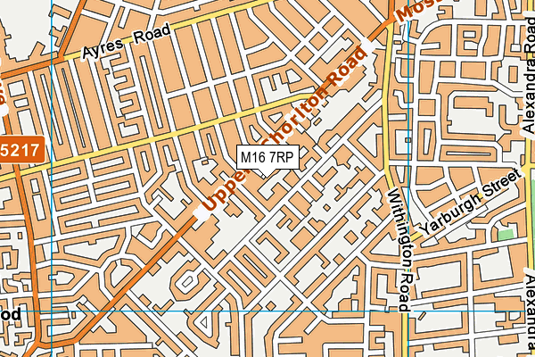 M16 7RP map - OS VectorMap District (Ordnance Survey)