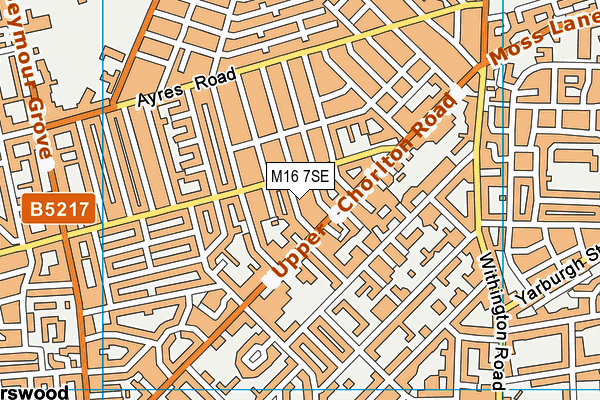 M16 7SE map - OS VectorMap District (Ordnance Survey)