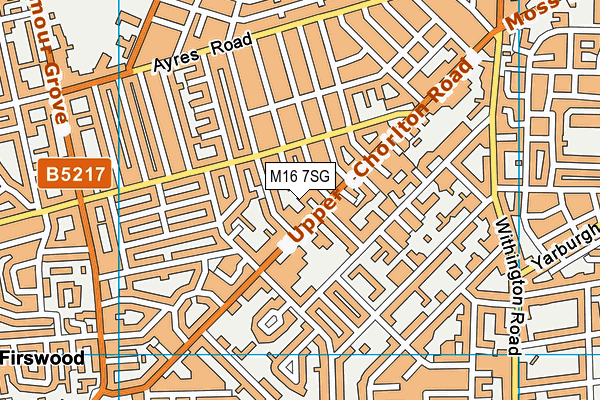 M16 7SG map - OS VectorMap District (Ordnance Survey)