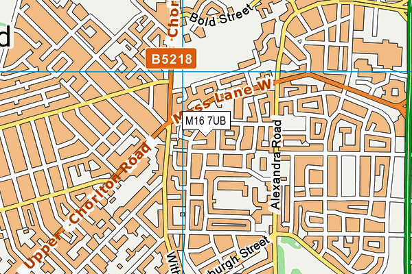 M16 7UB map - OS VectorMap District (Ordnance Survey)