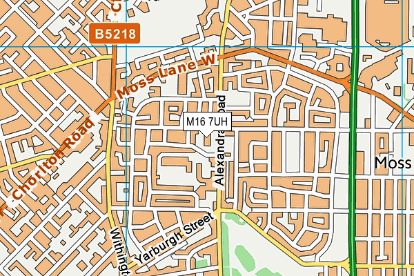 M16 7UH map - OS VectorMap District (Ordnance Survey)