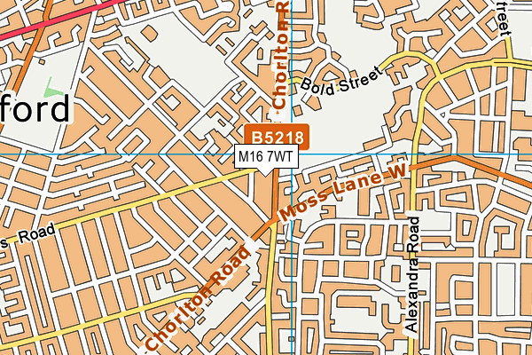 M16 7WT map - OS VectorMap District (Ordnance Survey)