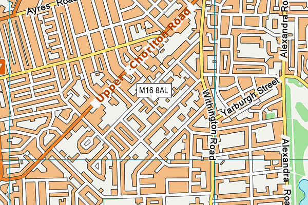 M16 8AL map - OS VectorMap District (Ordnance Survey)