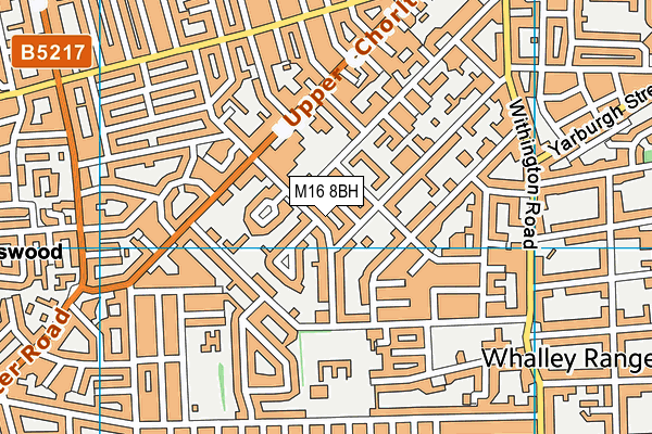 M16 8BH map - OS VectorMap District (Ordnance Survey)