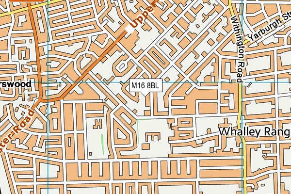 M16 8BL map - OS VectorMap District (Ordnance Survey)
