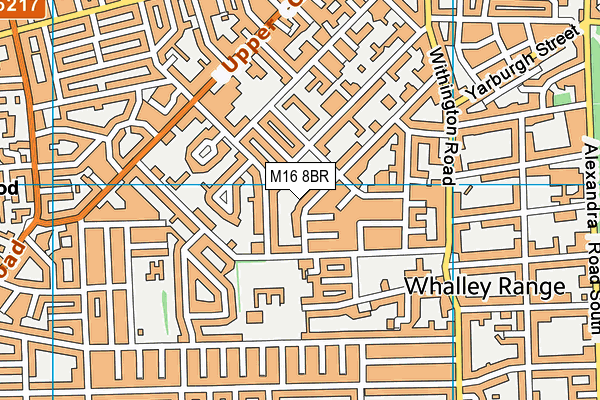 M16 8BR map - OS VectorMap District (Ordnance Survey)