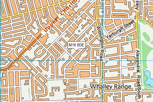 M16 8DE map - OS VectorMap District (Ordnance Survey)