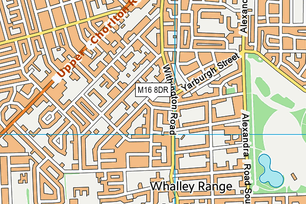 M16 8DR map - OS VectorMap District (Ordnance Survey)