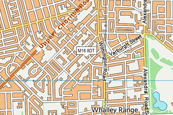 M16 8DT map - OS VectorMap District (Ordnance Survey)