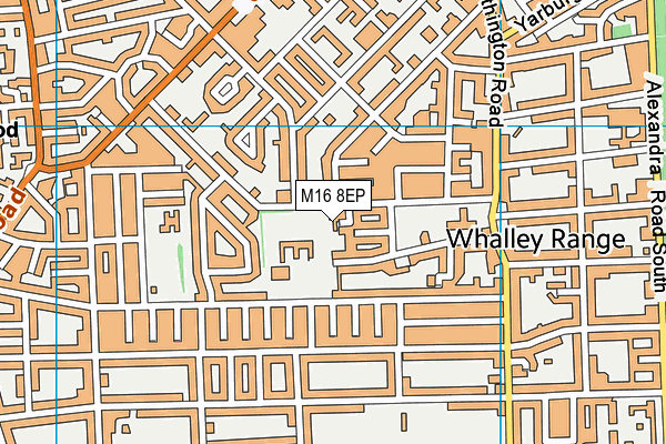 M16 8EP map - OS VectorMap District (Ordnance Survey)