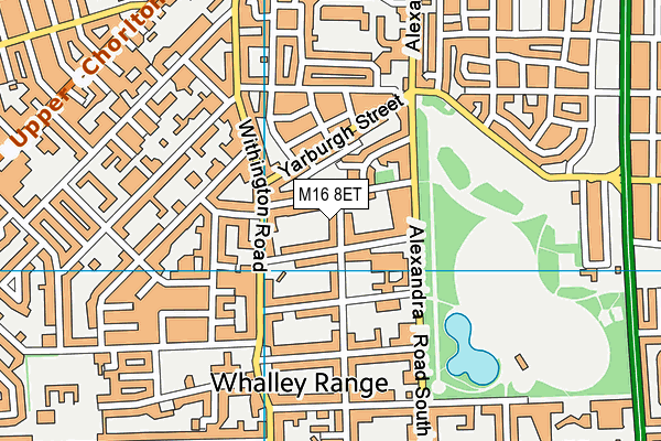 M16 8ET map - OS VectorMap District (Ordnance Survey)