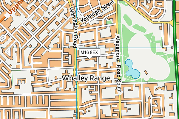 M16 8EX map - OS VectorMap District (Ordnance Survey)