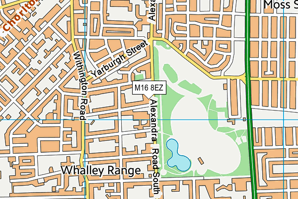 M16 8EZ map - OS VectorMap District (Ordnance Survey)