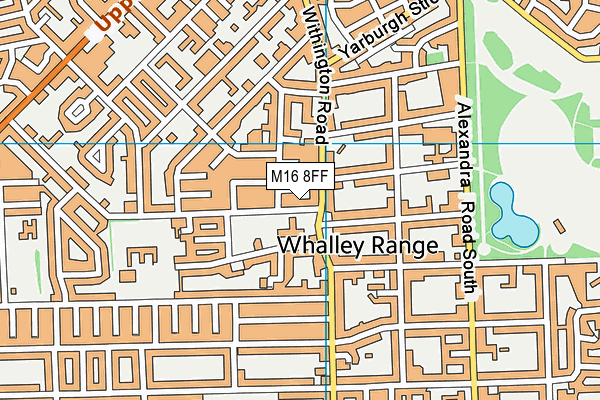 M16 8FF map - OS VectorMap District (Ordnance Survey)