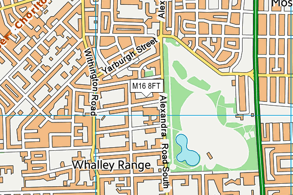 M16 8FT map - OS VectorMap District (Ordnance Survey)