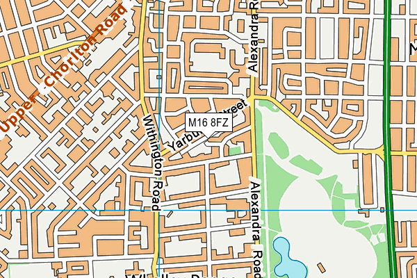 M16 8FZ map - OS VectorMap District (Ordnance Survey)