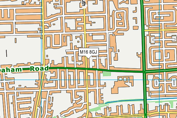 M16 8GJ map - OS VectorMap District (Ordnance Survey)