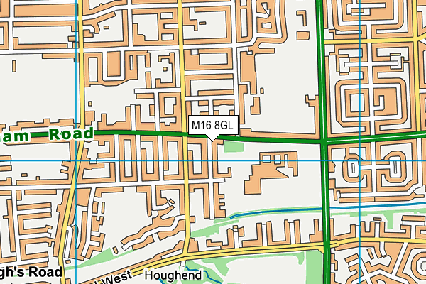 M16 8GL map - OS VectorMap District (Ordnance Survey)