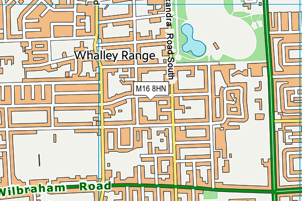 M16 8HN map - OS VectorMap District (Ordnance Survey)