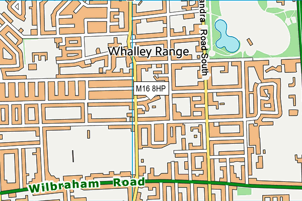 M16 8HP map - OS VectorMap District (Ordnance Survey)