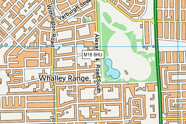 M16 8HU map - OS VectorMap District (Ordnance Survey)