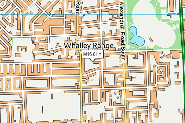 M16 8HY map - OS VectorMap District (Ordnance Survey)