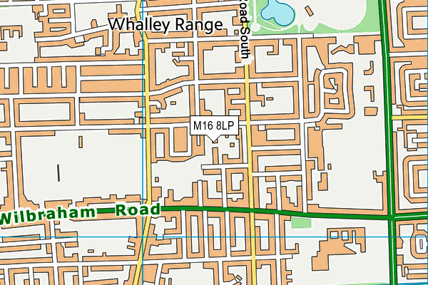 M16 8LP map - OS VectorMap District (Ordnance Survey)