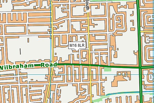 M16 8LR map - OS VectorMap District (Ordnance Survey)