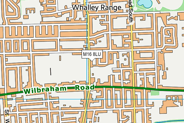 M16 8LU map - OS VectorMap District (Ordnance Survey)