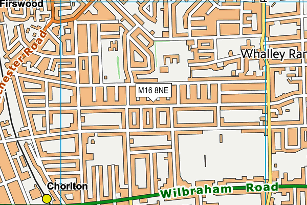 M16 8NE map - OS VectorMap District (Ordnance Survey)