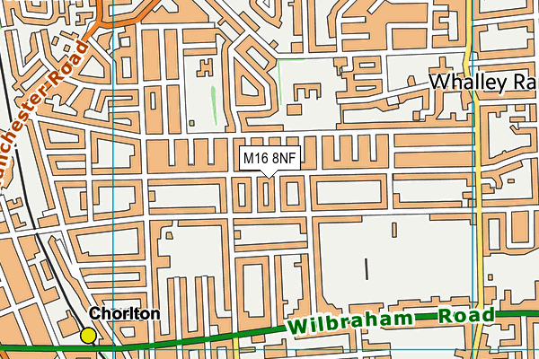 M16 8NF map - OS VectorMap District (Ordnance Survey)