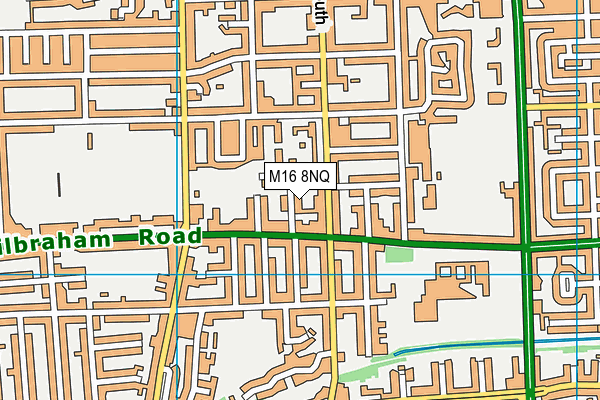M16 8NQ map - OS VectorMap District (Ordnance Survey)