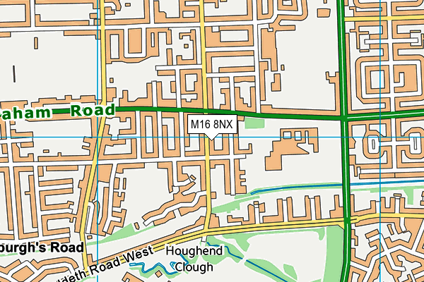 M16 8NX map - OS VectorMap District (Ordnance Survey)