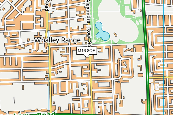 M16 8QF map - OS VectorMap District (Ordnance Survey)