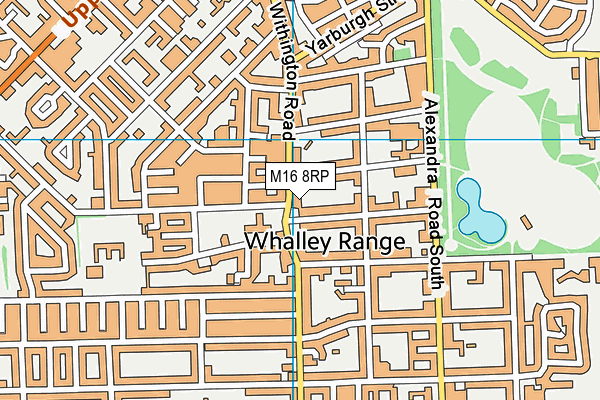 M16 8RP map - OS VectorMap District (Ordnance Survey)