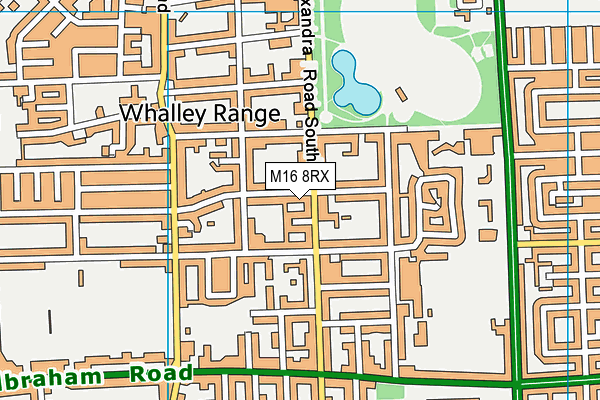 M16 8RX map - OS VectorMap District (Ordnance Survey)