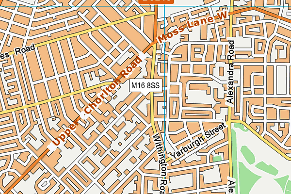 M16 8SS map - OS VectorMap District (Ordnance Survey)