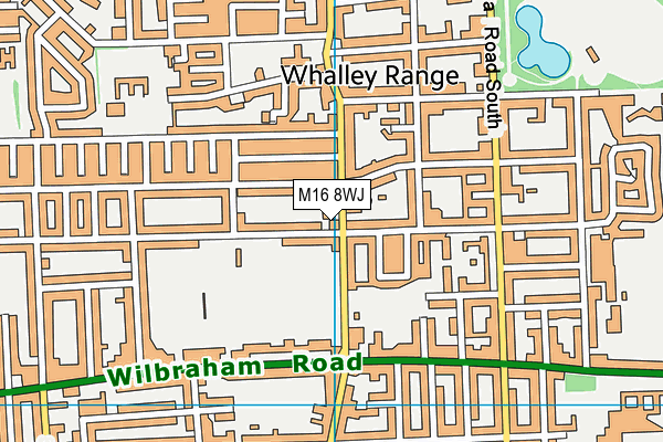 M16 8WJ map - OS VectorMap District (Ordnance Survey)